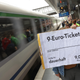 People in Germany are demanding an extension to the lower fares, as seen here in Gesundbrunnen Station.